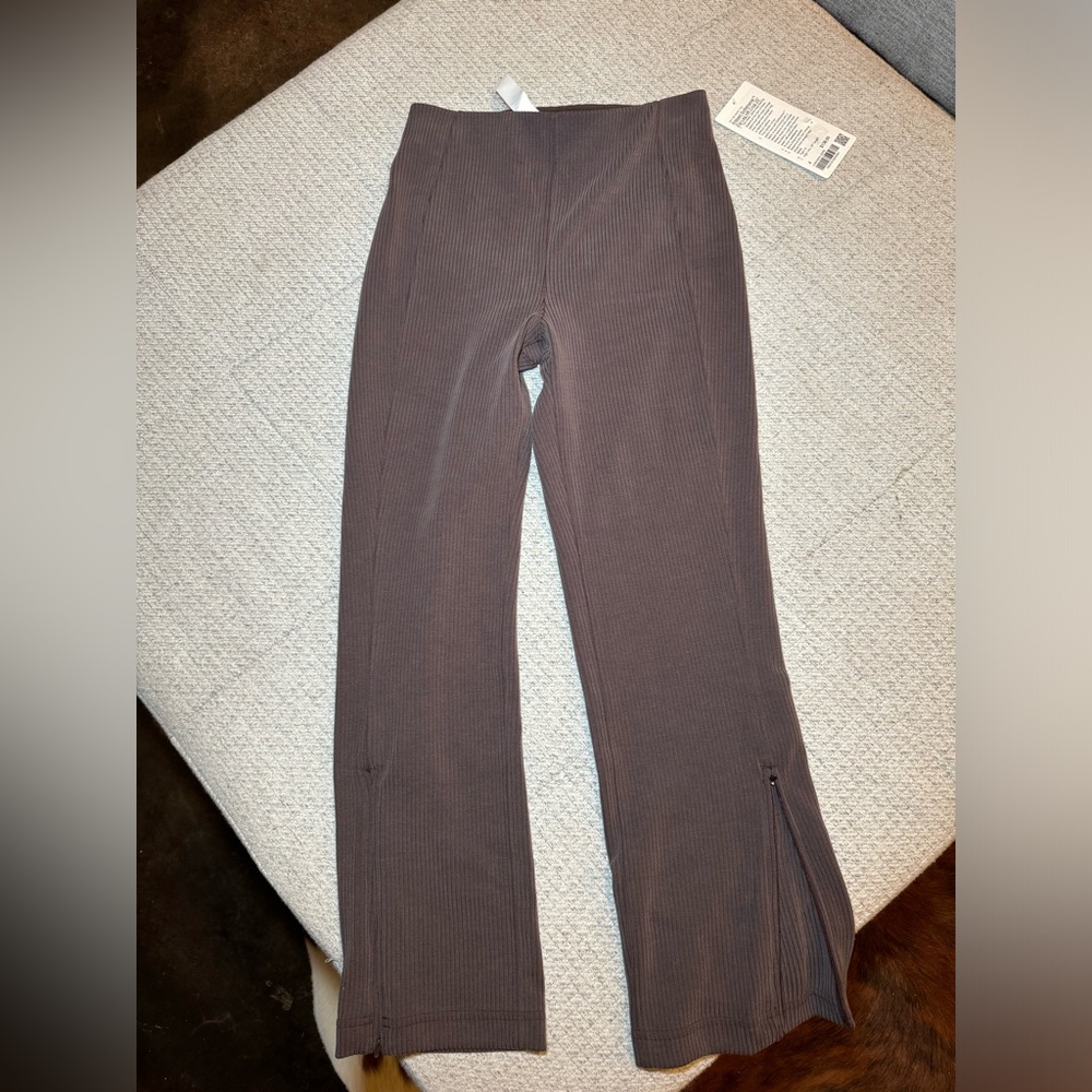 Lululemon Ribbed Leggings with Zipper Leg